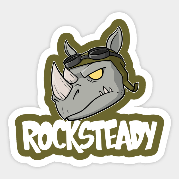 TMNT Rocksteady Sticker by natexopher